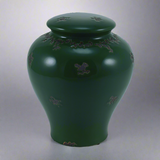 Linden Green Ceramic Cremation Urn in Large