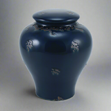 Linden Blue Ceramic Cremation Urn in Large