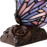 Butterfly Stained Glass Memory Lamp in Pink and Purple