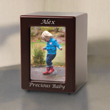 Cherry MDF Child Cremation Photo Urn