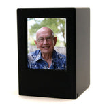 Cremation Photo Urn in Black