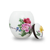 Pink Peony Ceramic Cremation Urn in Extra Small