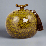 Autumn Yellow Ceramic Cremation Urn