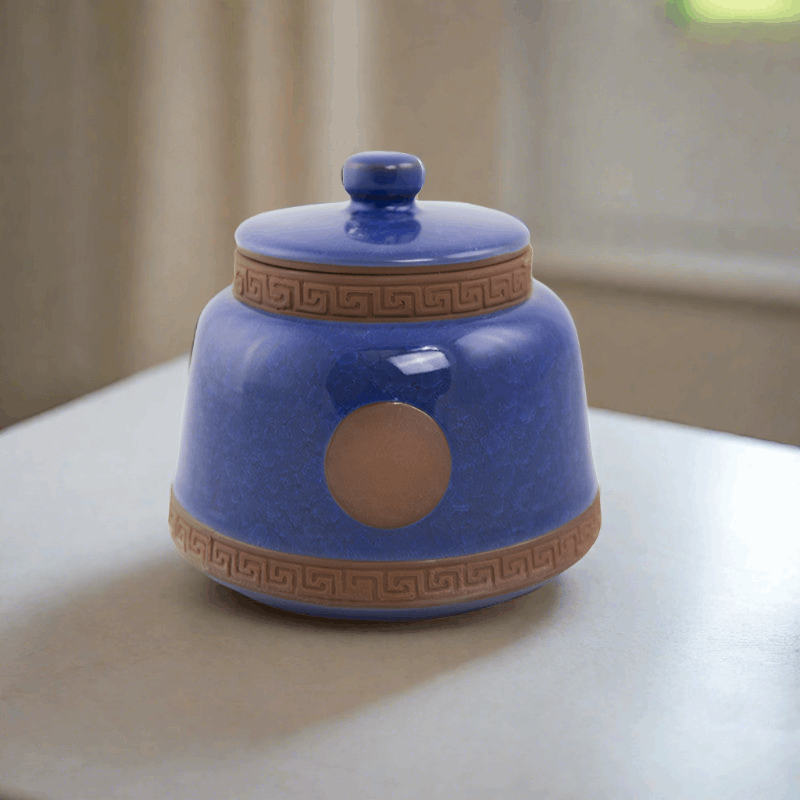 Azure Ceramic Pet Urn in Small