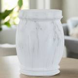 Faux White Marble Cremation Urn Large