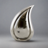 Silver Teardrop Cremation Urn