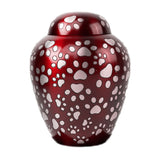 Paws of Love Pet Urn in Red