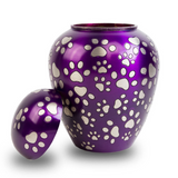 Paws of Love Pet Urn in Purple