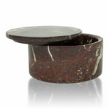 Red Marble Circular Keepsake Urn