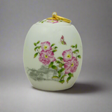 Peonies Ceramic Cremation Urn In Extra Small