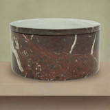 Red Marble Circular Keepsake Urn