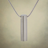 Pewter Cylinder Cremation Necklace for Ashes