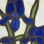 Blue Iris Stained Glass Cremation Urn- Medium