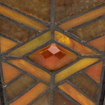 Amber Mission Style Stained Glass Cremation Urn - Medium