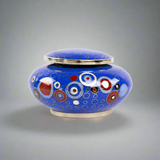 Opulence Blue Geometric Cloisonne Keepsake Urn