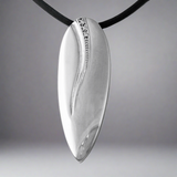 Diamond Drop Cremation Pendant in Sterling Silver