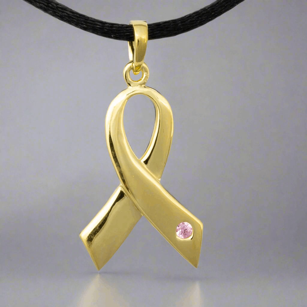 Breast Cancer Ribbon Cremation Pendant