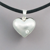 Sparkling Heart Cremation Pendant in Sterling Silver