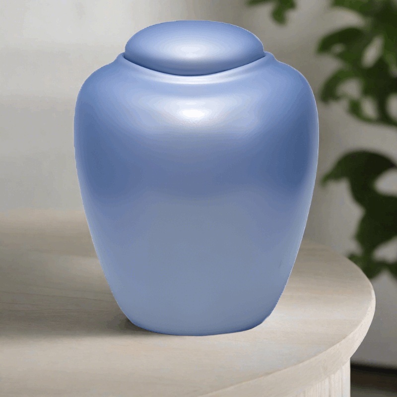 Aqua Biodegradable Cremation Urn in Large