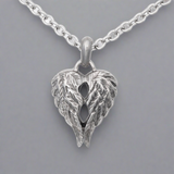 Companion Cremation Pendant with Angel Wings