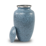 Two-Tone Blue Classic Cremation Urn In Large