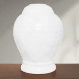 Ringed Natural Marble Cremation Urn in Large