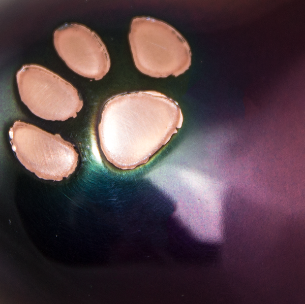 Raku Pet Paw Heart Keepsake Pet Cremation Urn