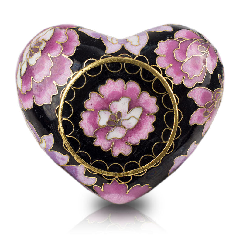 Cloisonne Blush Cremation Keepsake Heart