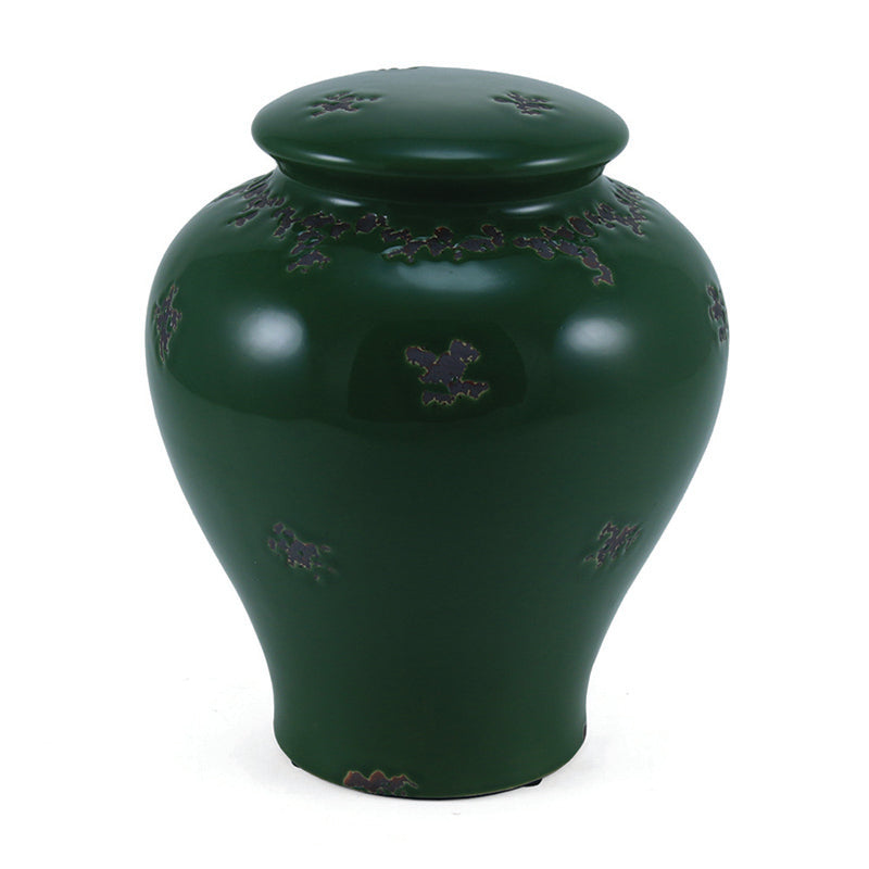 Linden Large Ceramic Urn - Green