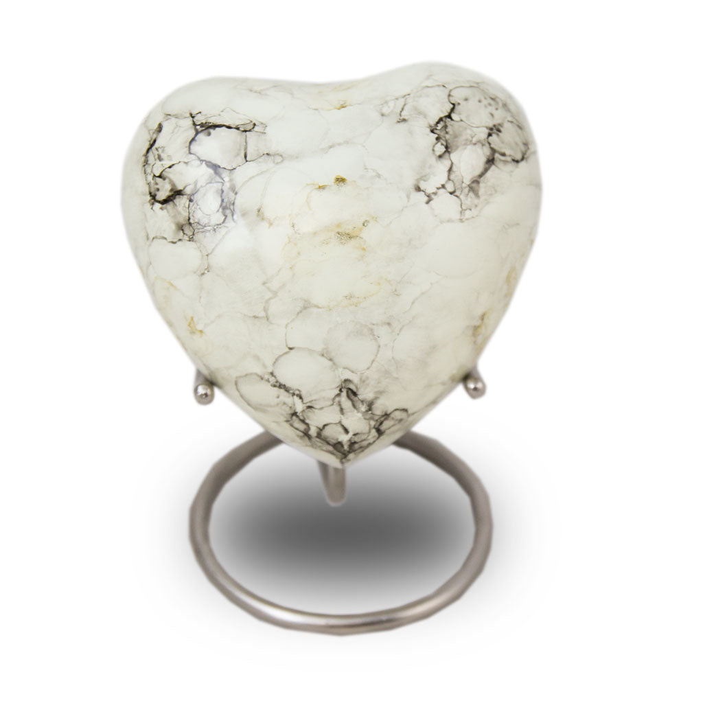 Glenwood Heart Cremation Keepsake - White