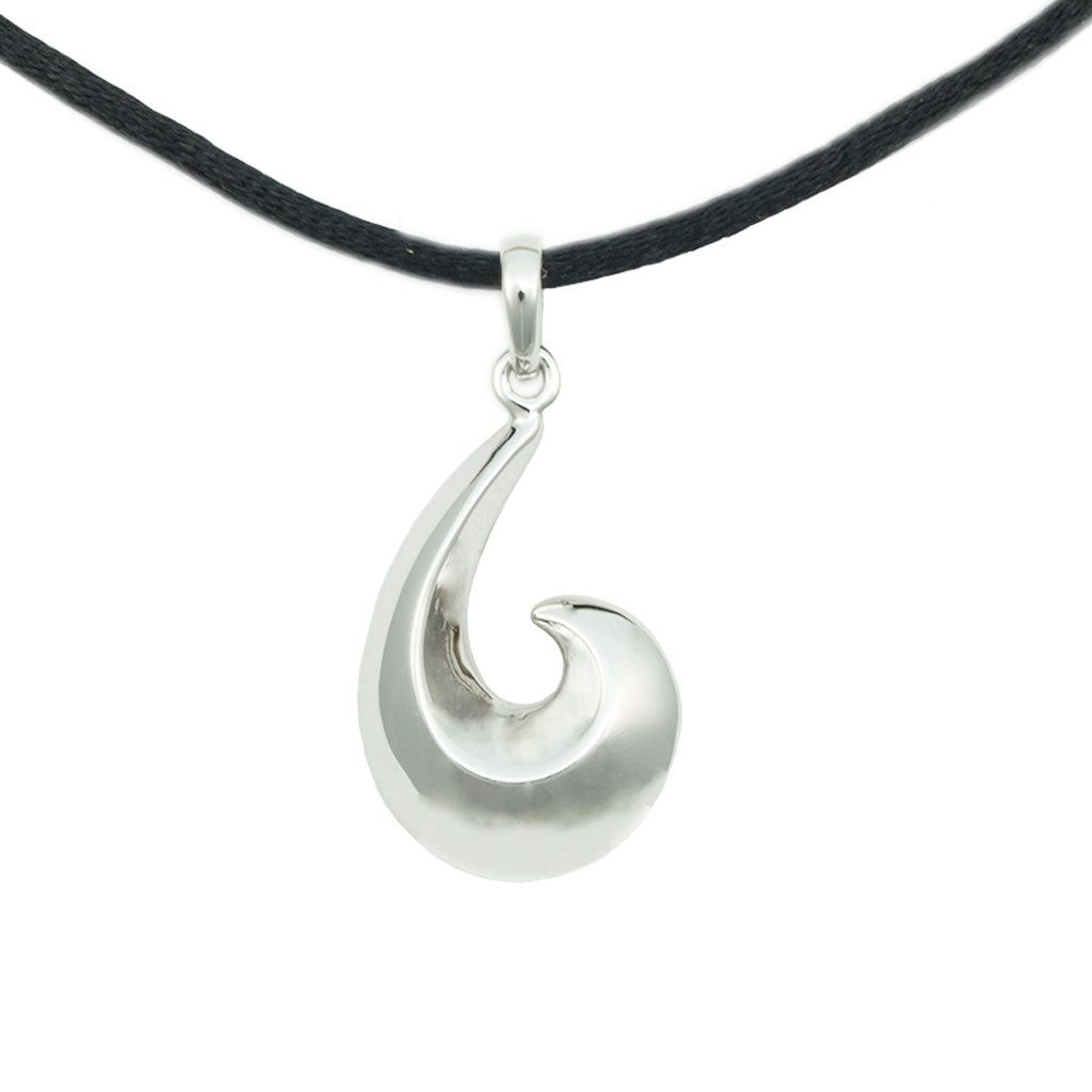 Pewter Fish Hook Necklace