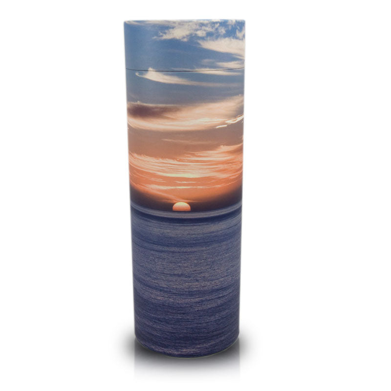 Ocean Sunset Cremation Scattering Tube-  Extra Large